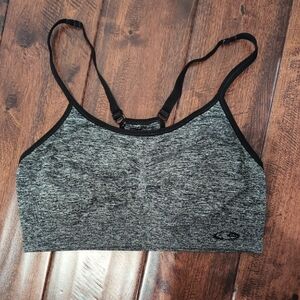 Champion Gray Sports Bra Moisture-Wicking Racerback